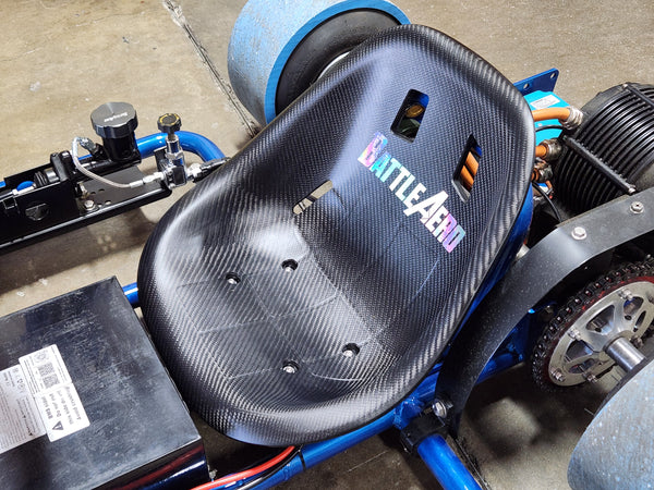 Matte Carbon Fiber Kart Seat