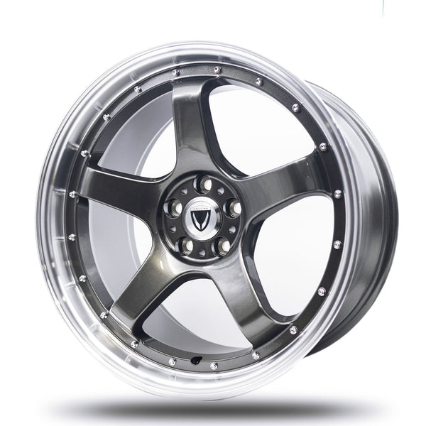 GR5 GUNMETAL & MACHINED LIP |18x9.5+35 | 5x100