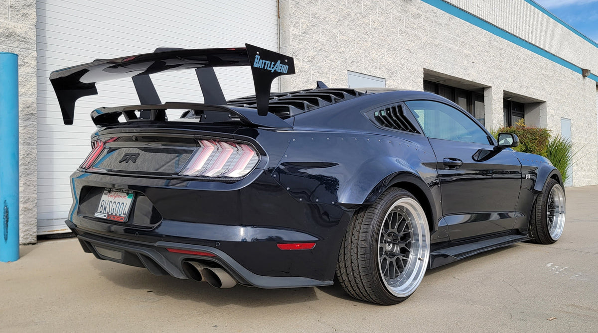 Swan Neck Trunk Mount Wing for 15+ Ford Mustang (S550) BattleAero
