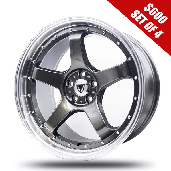 Vulcan GR5 GUNMETAL & MACHINED LIP |18x9.5+35 | 5x100