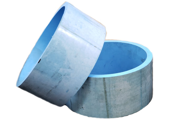 11” Blue PVC Drift Rings / Sleeves (5/8" Thick)(Pair)