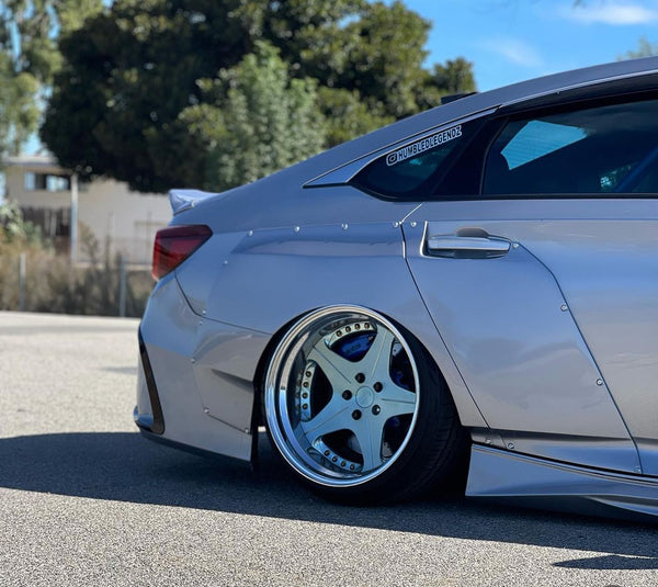 1 Pair Carbon Wrap Wide Body Fender Flares – Universal Fit For Honda Wheel Arch Panels
