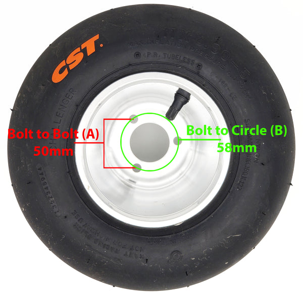 Stretched Tire & 3 Spoke Rim Combo