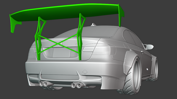 Trunk-Back Mount Wing for 07-13 BMW E92 Coupe
