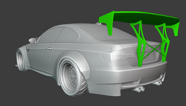 Trunk-Back Mount Wing for 07-13 BMW E92 Coupe