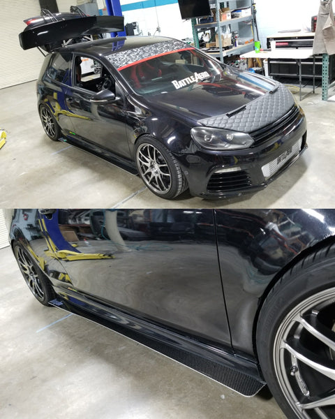 Side Skirt Extensions for 10-14 Volkswagen GTI (MK6)