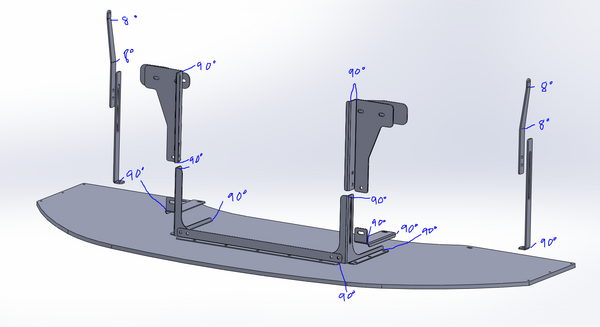Chassis Mounted Splitter for Ford Focus ST