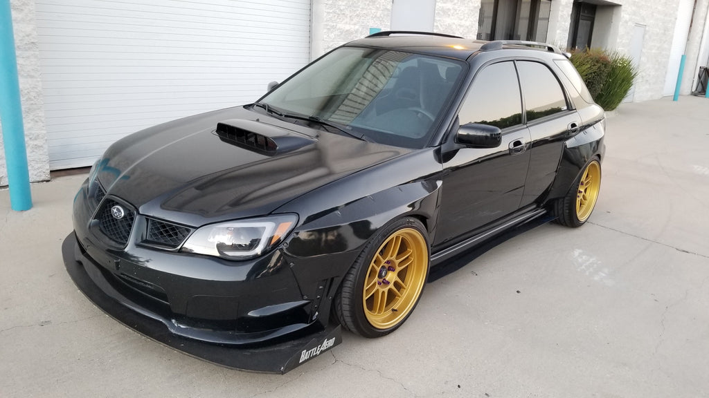 Side Skirt Extensions – Lower Sill Lips For 02-07 Subaru Impreza WRX STI (Piano Black)