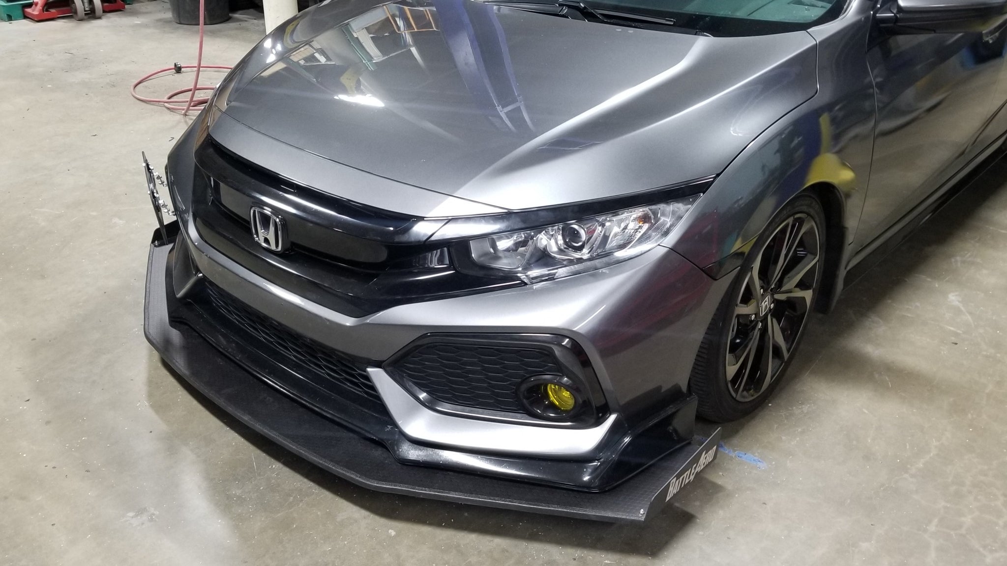 thumbnail image 2 of FK4 FK7 Civic Hatchback Si Style Front Bumper Lip Splitter – 2017-2021 – HFP Style Unpainted Black 2 of 3