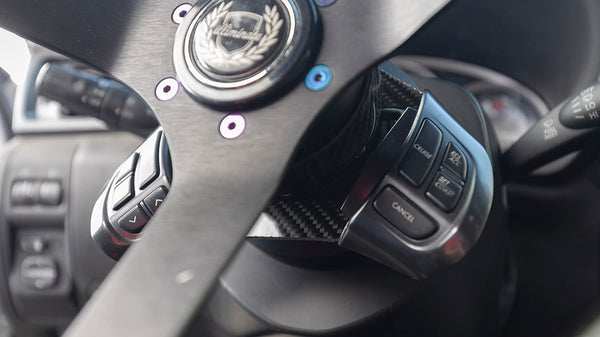Suabru WRX STi Carbon Fiber Cruise Control / Volume Control Relocation Plate 08-14