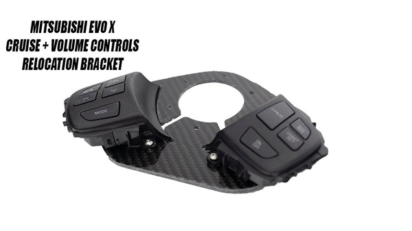 Mitsubishi EVO X Carbon Steering Cruise and Volume Control Relocation Bracket