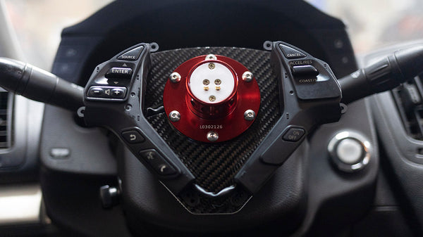 Battle Aero Carbon Fiber Cruise Control + Volume Control Relocation Plate for Infiniti G37 