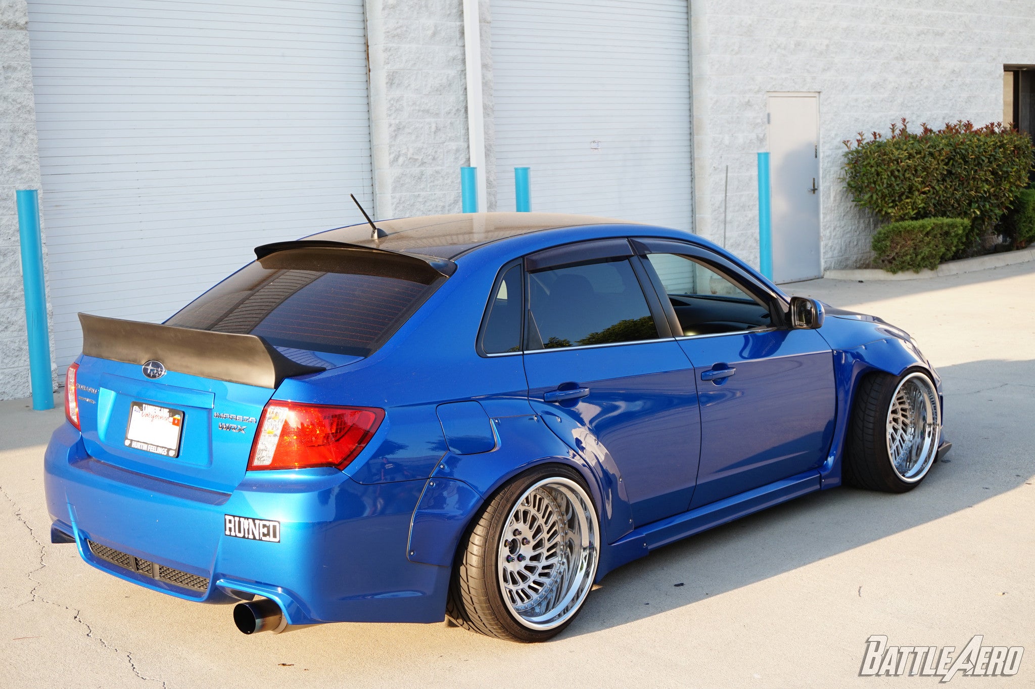 DTM Painted Blue ABS Rear Trunk Spoiler Wing For 2008-2014 Subaru Impreza WRX STI