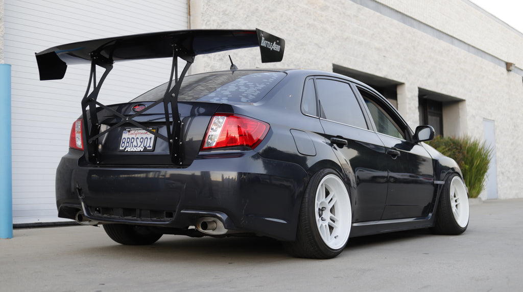 Rear Spoiler Add-On Wing For 2008-2014 Subaru Impreza WRX STI Hatch – Black ABS Plastic, Direct Fit