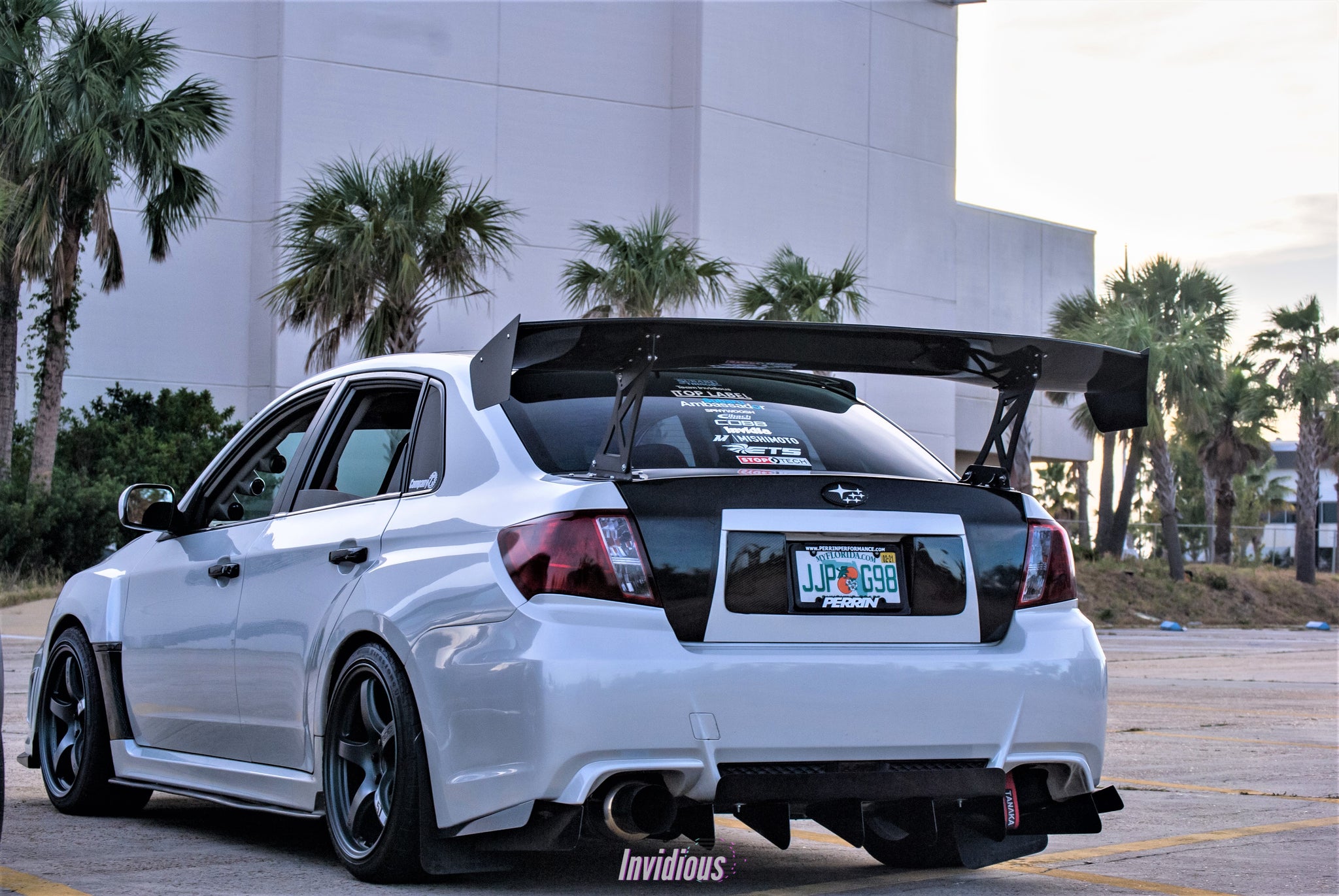 SUBARU STI ウィンドブレーカー For 2008-2021 Subaru WRX STi 4dr Sedan w/ STi OEM Spoiler Side Fin
