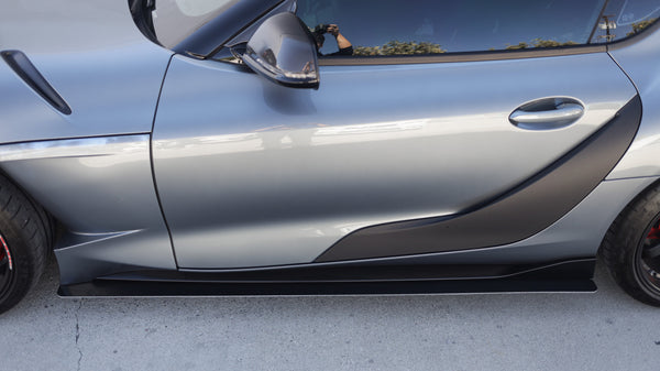 Carbon Fiber Side Skirt Extensions for 2020+ Toyota Supra (A90)